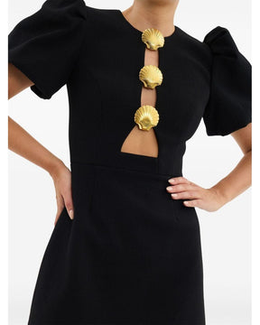 Sirene Puff Sleeve Mini Dress Black