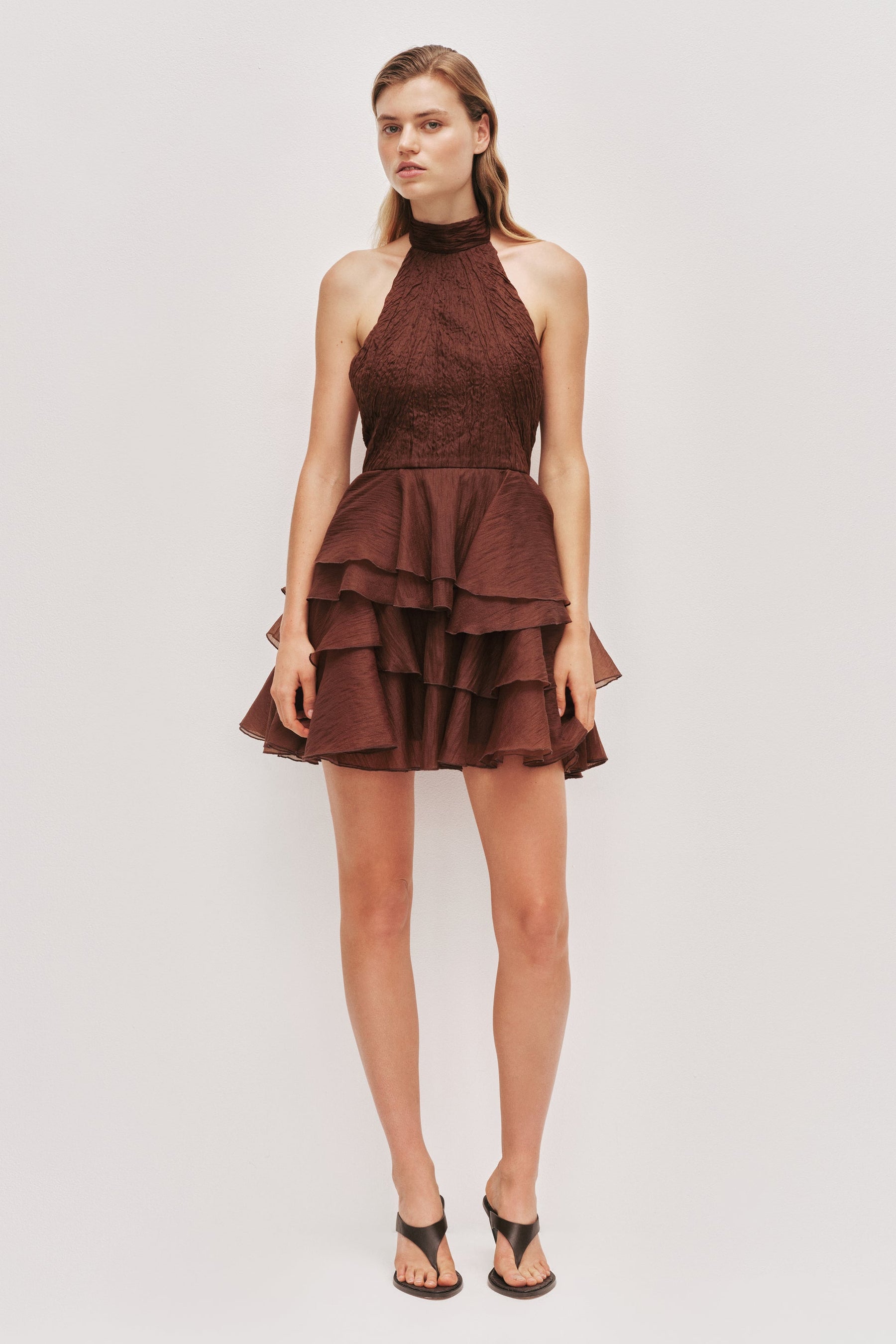 Fayette Mini Dress DARK CHOCOLATE