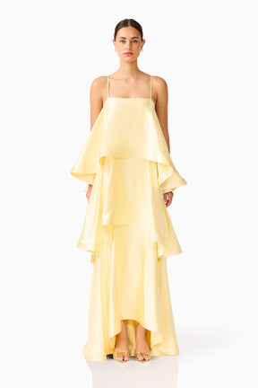 Tilly Tiered Maxi Dress Yellow