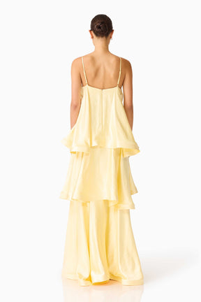 Tilly Tiered Maxi Dress Yellow