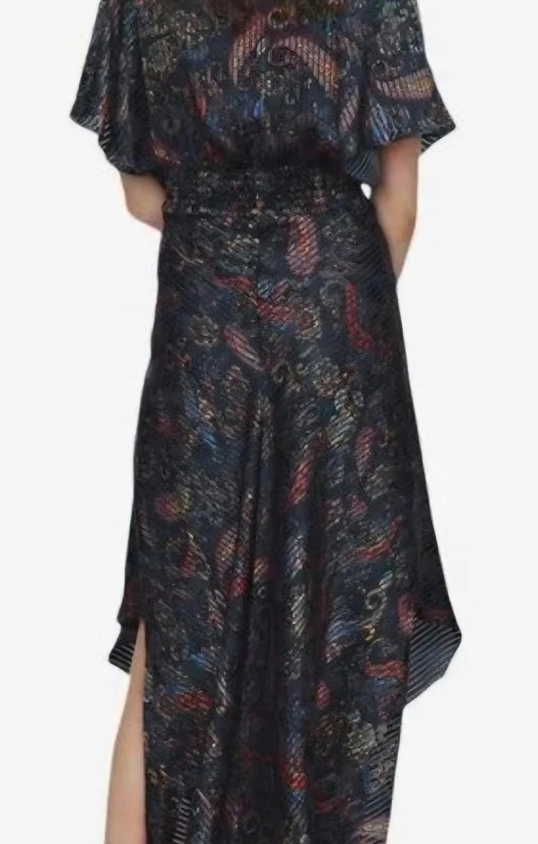 Maje Smocked Lurex Dress Blue