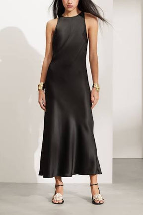 Slim-Fit Bias Cut Midi Dress