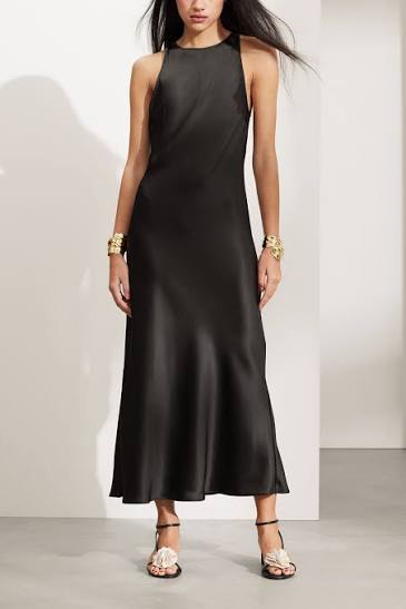 Slim-Fit Bias Cut Midi Dress