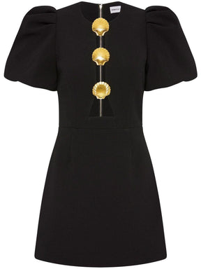 Sirene Puff Sleeve Mini Dress Black