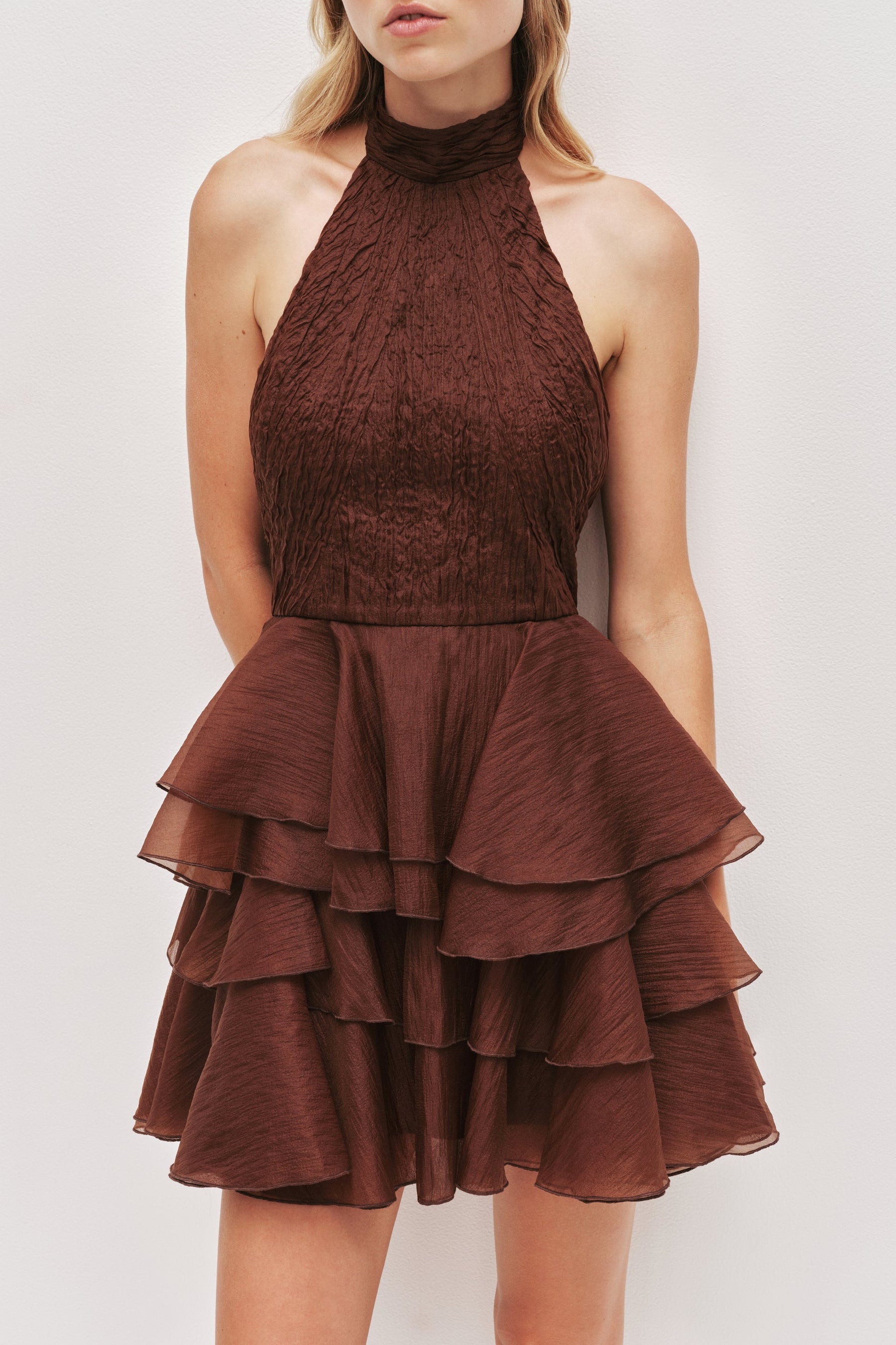 Fayette Mini Dress DARK CHOCOLATE