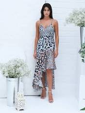 Skeena S Coral Leopard Strap Dress