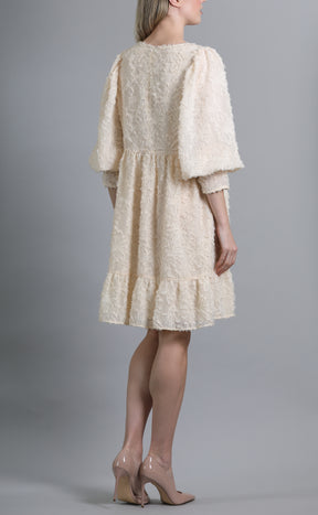 Cream Floral Dress