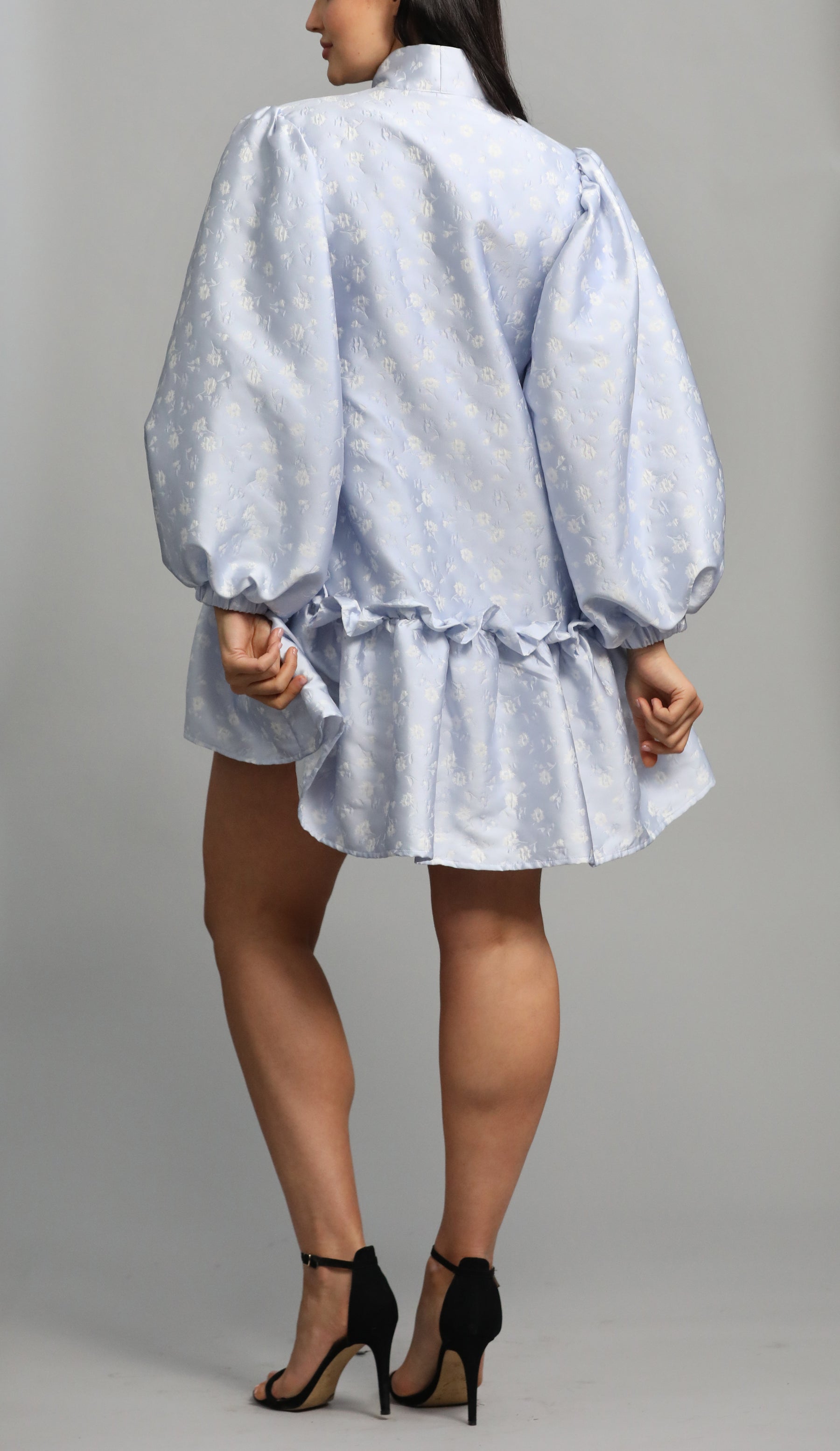 Sister Jane Lilac Oversized Puff Sleeve Mini Dress