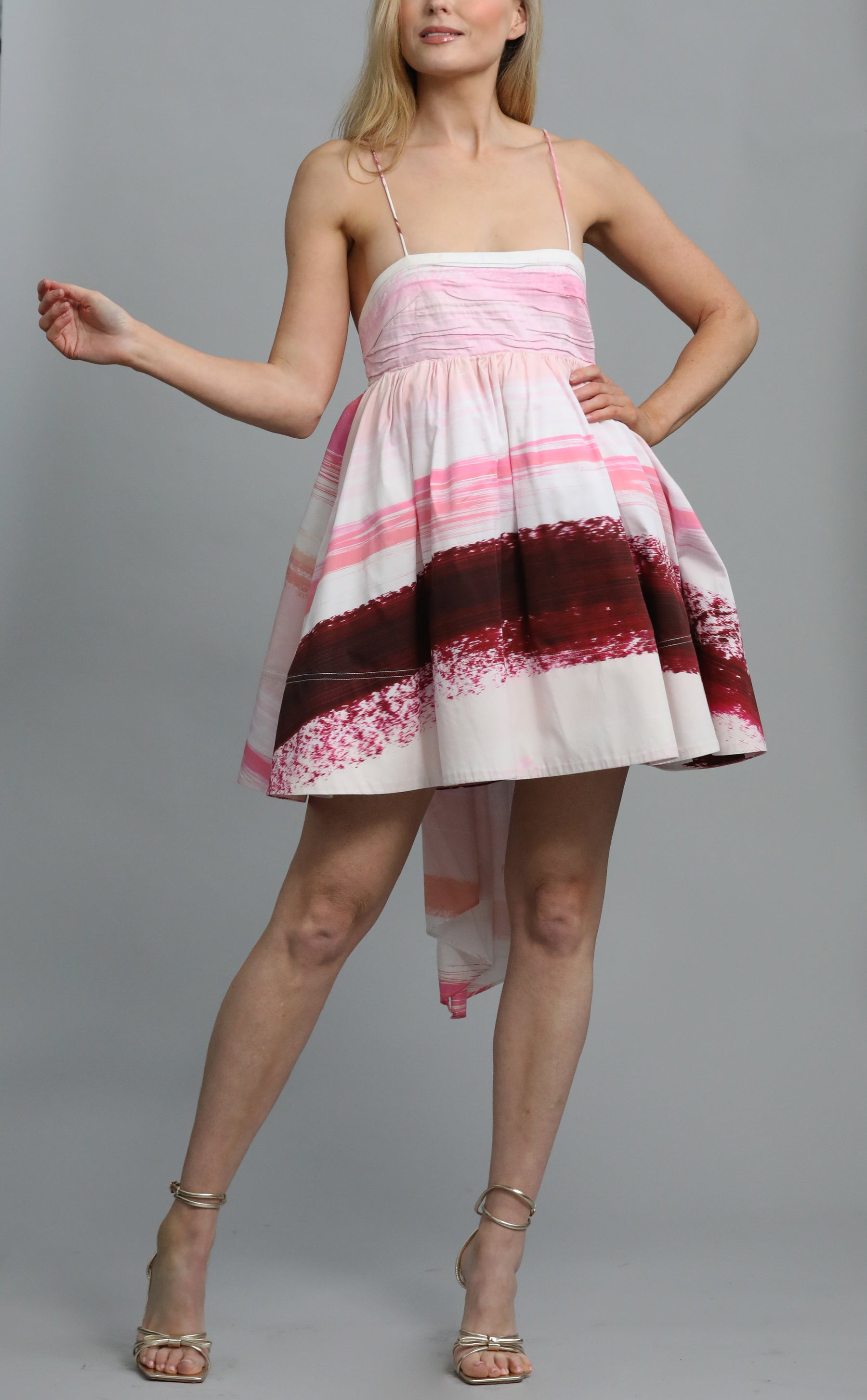 Kasbah Striped Linen-Blend Mini Dress