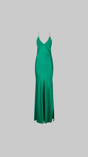 Delphine Green Slip Dress
