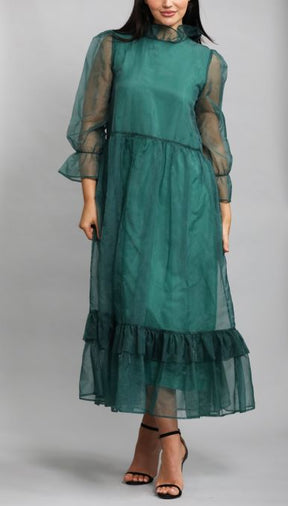 Sister Jane Organza Maxi Smock Dress