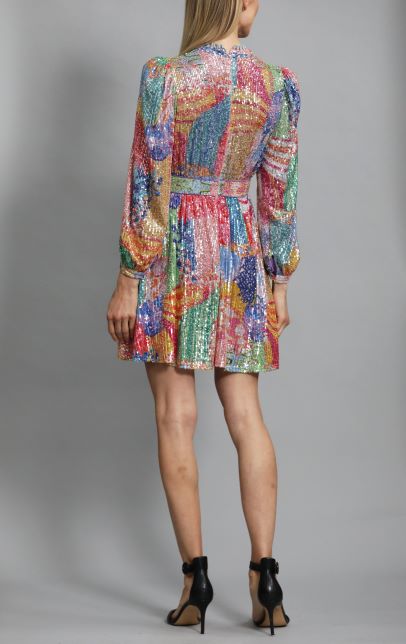 Popa Multicoloured Sequin Mini Dress