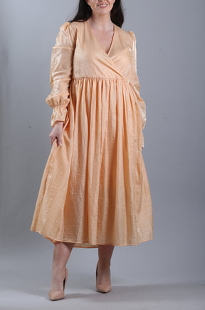 Baum Axelle Gathered Taffeta Midi Dress