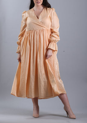 Baum Axelle Gathered Taffeta Midi Dress