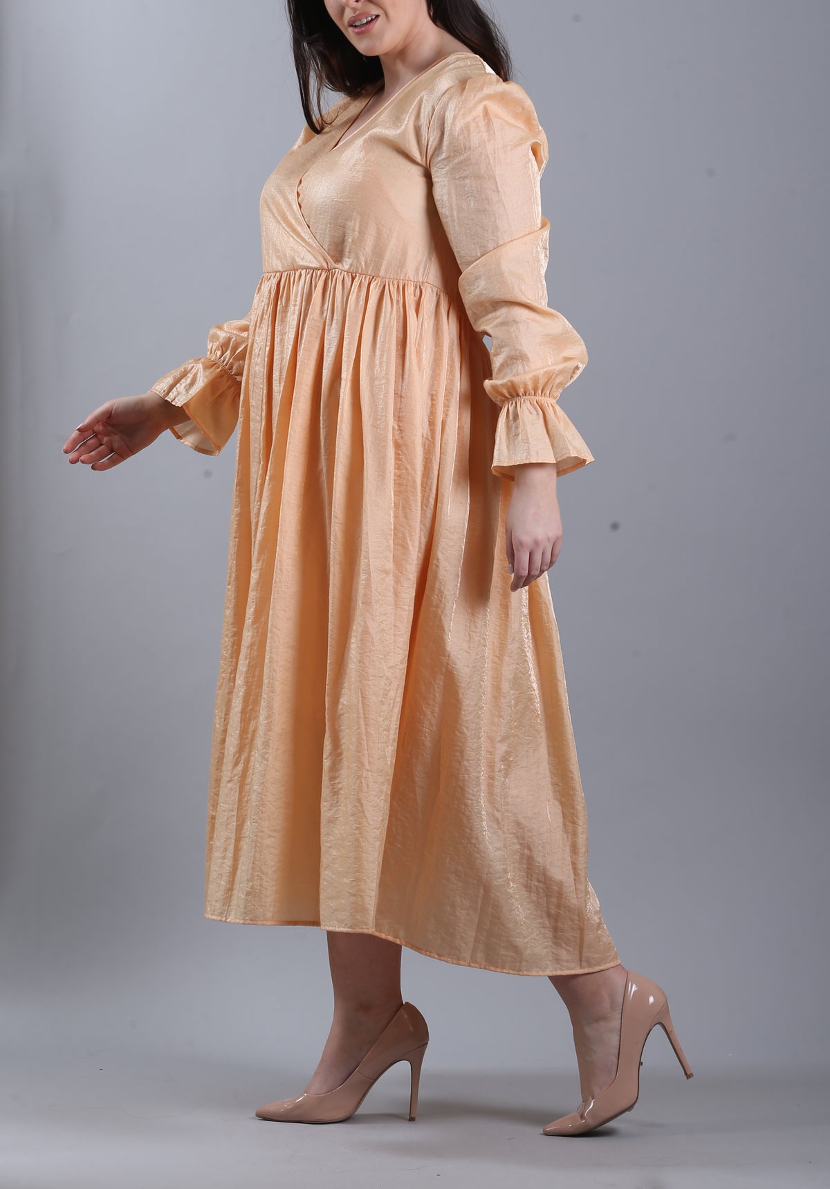 Baum Axelle Gathered Taffeta Midi Dress