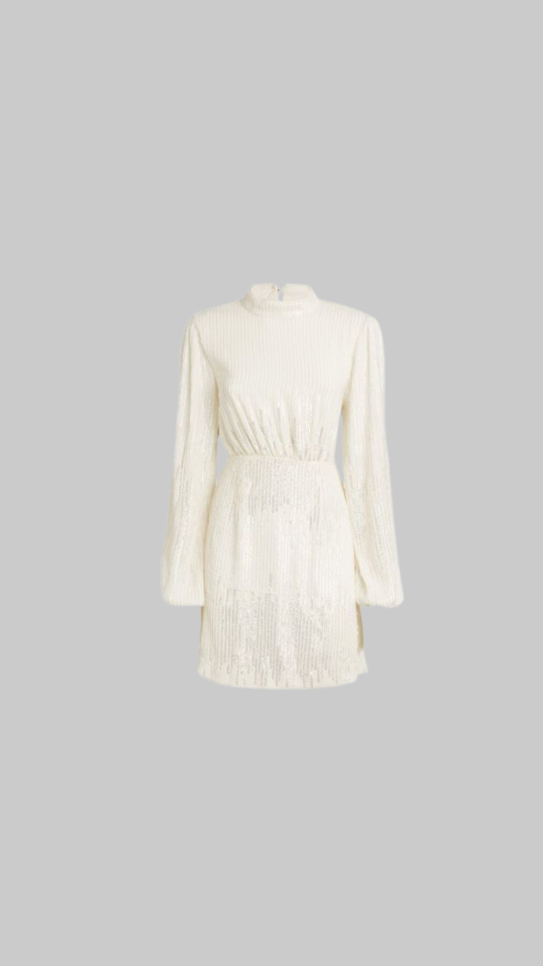 LARA - Ivory Sequin Sequin Bow Back Mini Dress